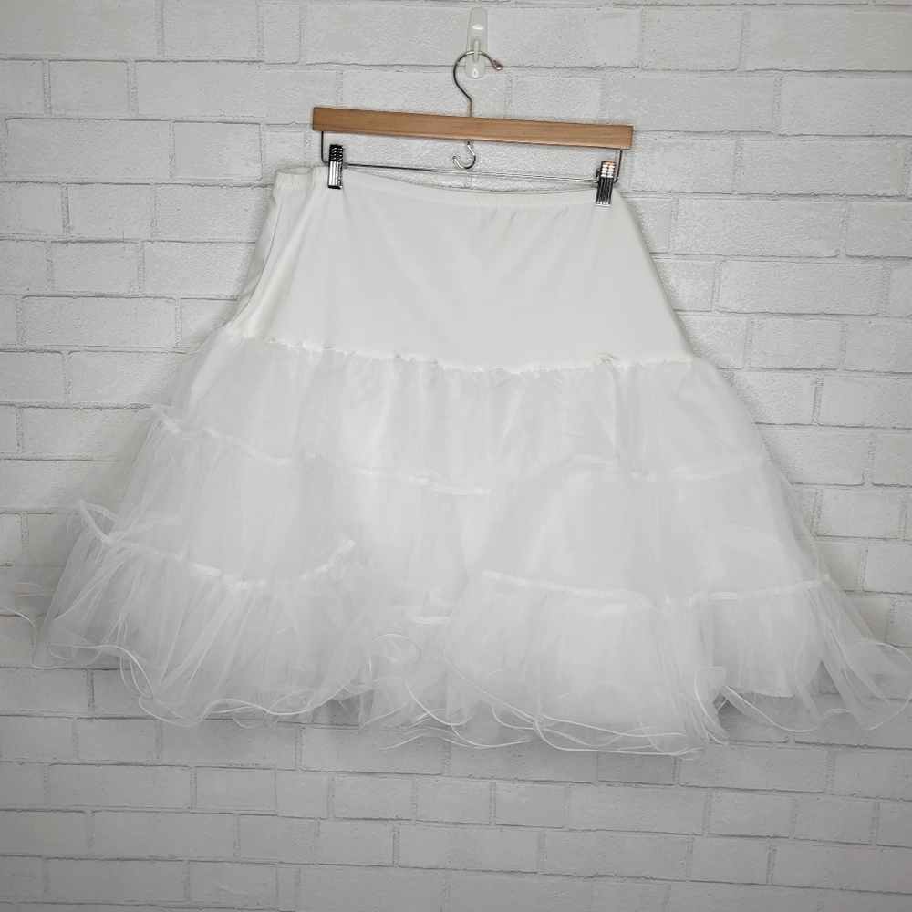 Grace Karin White Chrinoline Petticoat Slip Skirt
